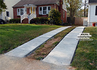 Concrete driveway installation