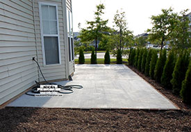 Concrete patio install