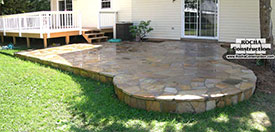 Custom flagstone patio in Potomac MD