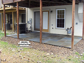 New patio under deck