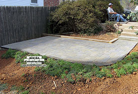 Paver patio installation