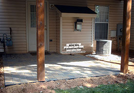 Concrete Paver Patio under deck