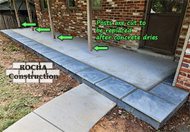 Concrete and Flagstone Porch