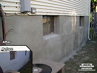 Before and after cement repairs