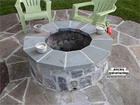 Flagstone and Stone Firepit