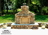 Exterior Stone Fireplace