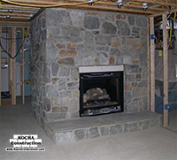 Stone Fireplace Installation