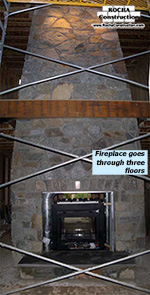 Stone chimney Installation