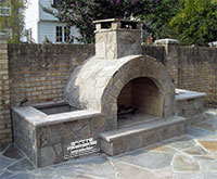 Patio Stone Fireplace.