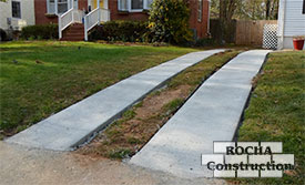 Large Paver walkway installation