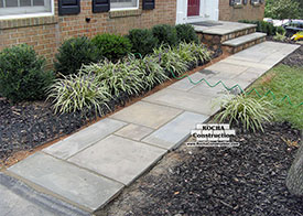 Flagstone walkway and porch installation in Kensington