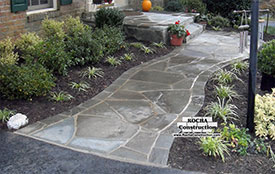 Flagstone landscape work