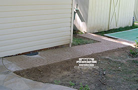 Large Paver walkway installation