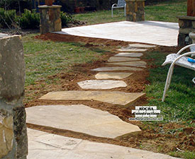 Flagstone Stepping Stone Installation