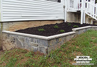 Stone Garden Wall Installation