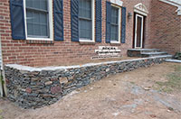 Stone Planter Wall Installation Bethesda