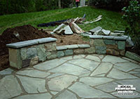 Carderock Seating Wall Installation Potomac