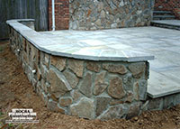 Stone Seating Wall Installation