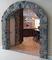 Manufactured Stone Wall Installation